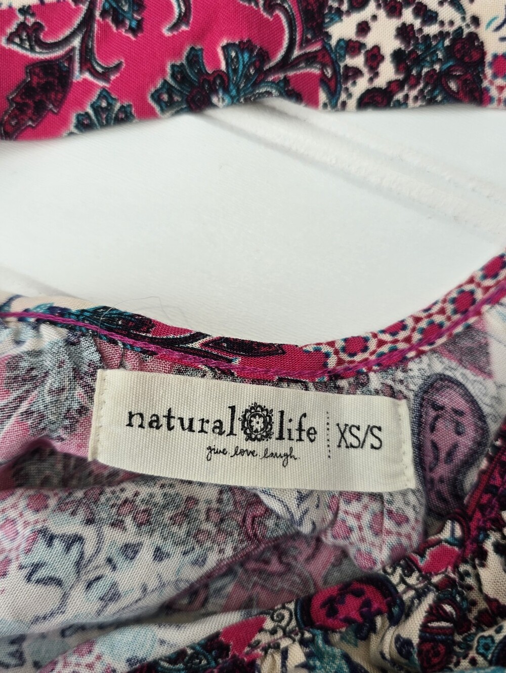 Natural Life Boho Patchwork Paisley Maxi Slip Dress Size XS/S - Picture 6 of 7